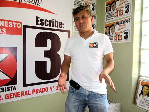 César Campos, candidato al Congreso por Huánuco