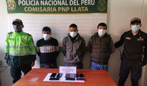 Sujetos fueron detenidos con celulares robados