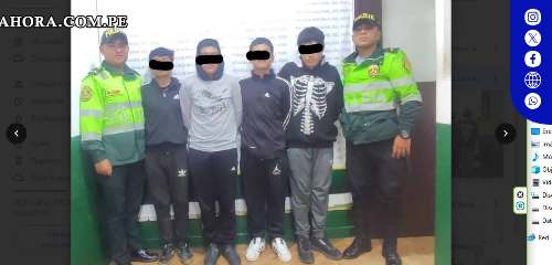 Cuatro menores detenidos por hurto en el Malecón de Amarilis, Huánuco