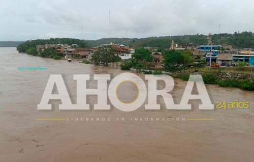 Río Pachitea por encima del nivel crítico