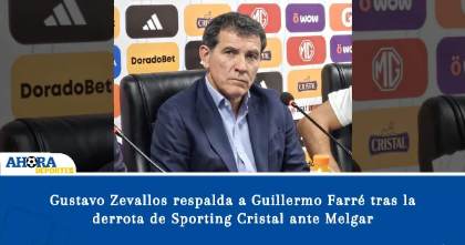 Gustavo Zevallos respalda a Guillermo Farré tras la derrota de Sporting Cristal ante Melgar