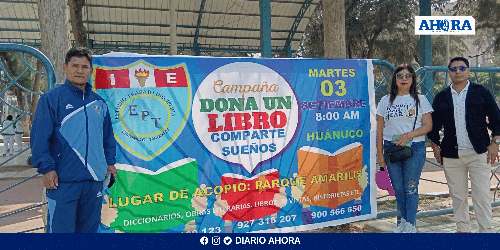 Docente impulsa campaña de recolección de libros para mejorar la educación en Yarowilca