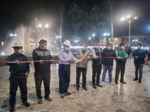 Electrocentro inaugura luminarias led en Plaza de Armas de Huánuco