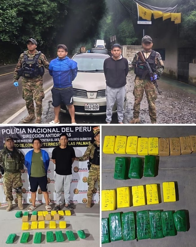 Tingo María: hallan compartimiento oculto con 23 kilos de droga y detienen a dos sospechosos