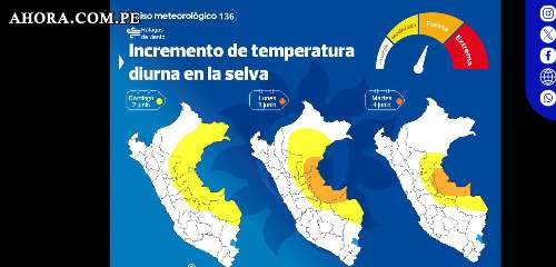 Advierten temperaturas superiores a 33°C en la selva para este fin de semana