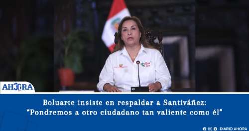 Boluarte insiste en respaldar a Santiváñez: “Pondremos a otro ciudadano tan valiente como él”