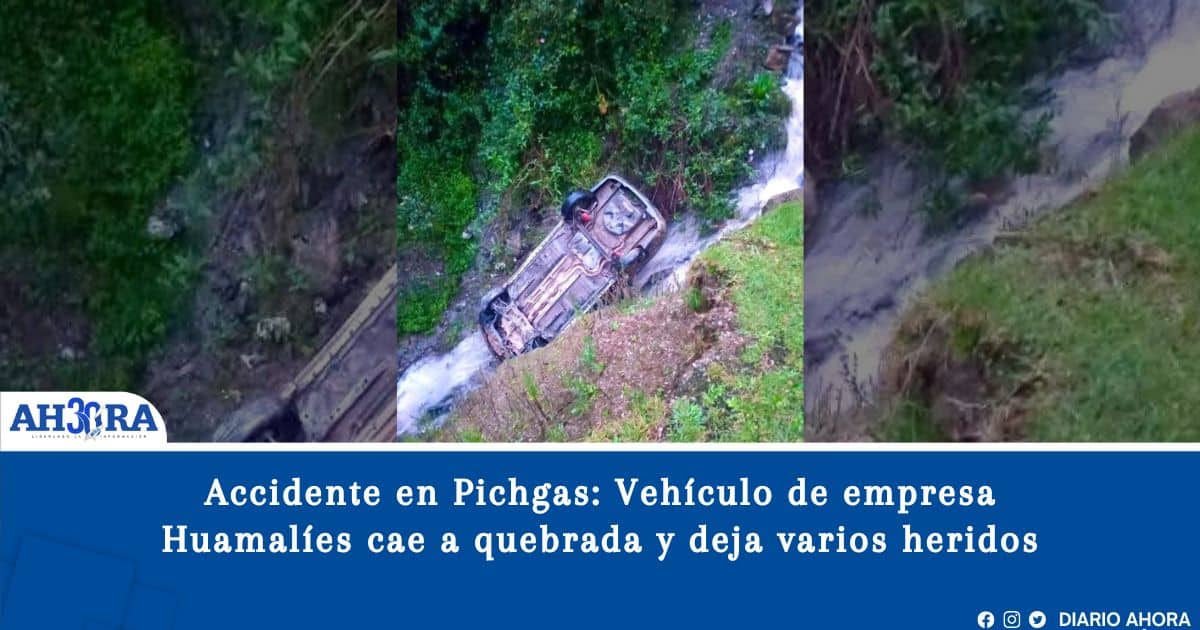 Accidente en Pichgas: Vehículo de empresa Huamalíes cae a quebrada y deja varios heridos