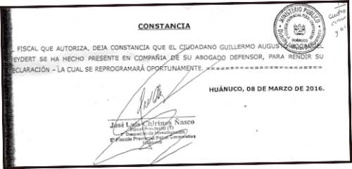 Fiscal Chirinos Ñasco denunciado por proteger a Bocangel