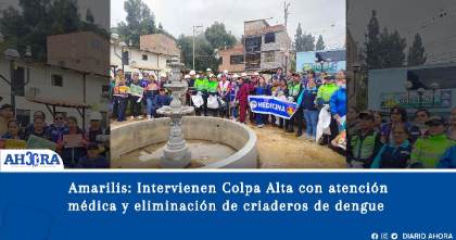 Amarilis: Autoridades intervienen Colpa Alta con atención médica y eliminación de criaderos de dengue