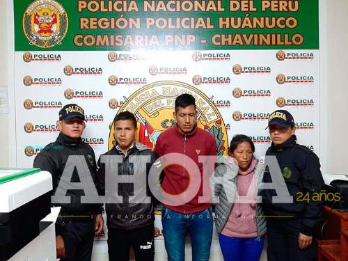 Capturan a presuntos integrantes de la banda criminal “Las Hienas de Chupán” en Chavinillo