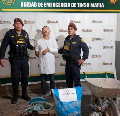 Detienen a hombre por presunto hurto agravado de materiales de construcción en Castillo Grande
