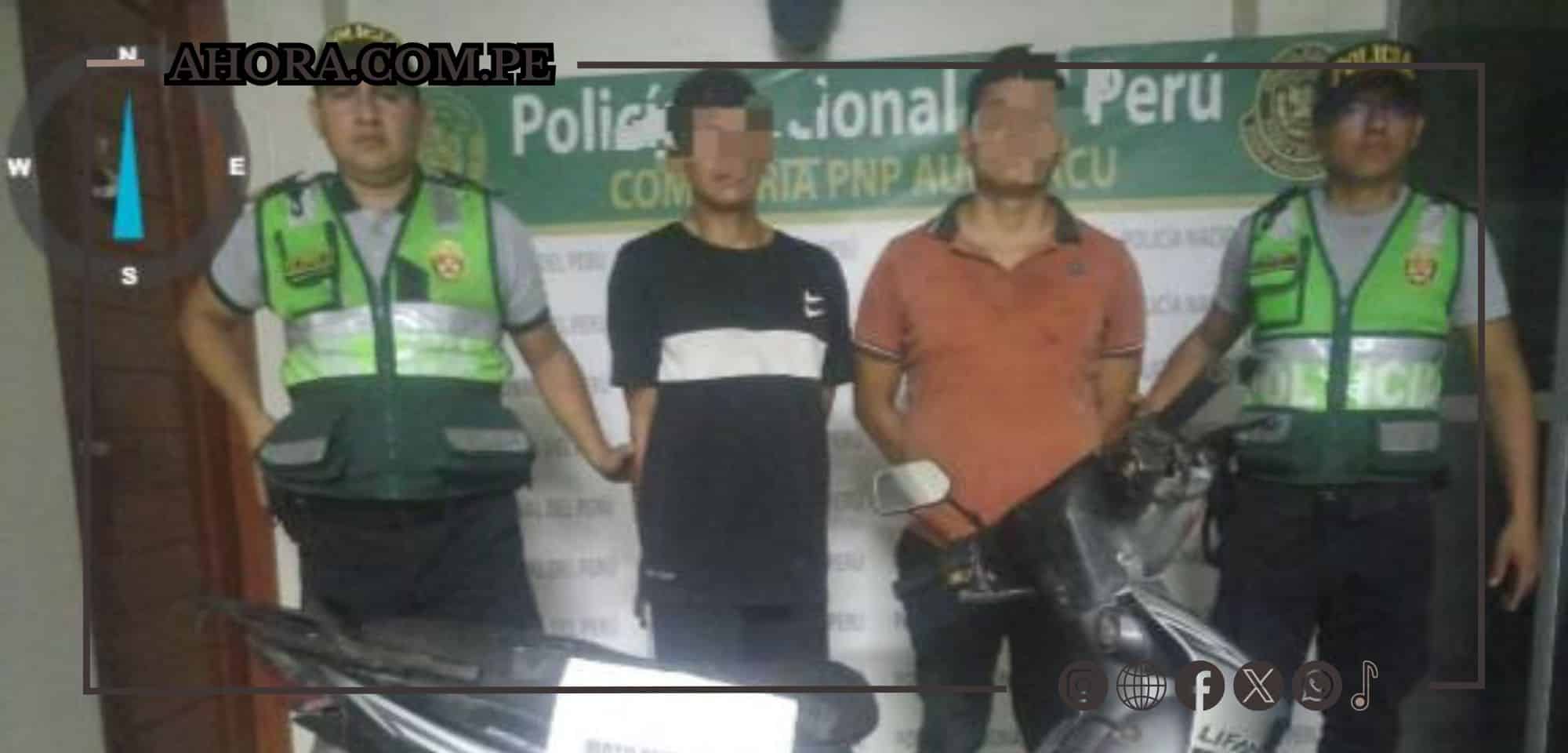 Capturan a temidos "Lagartos" cuando huían luego de flagrante hurto agravado