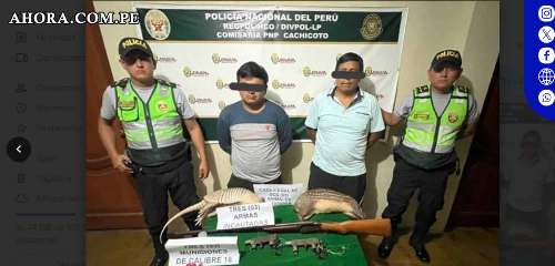 Desarticulan a "Los Cazadores de Cachicoto" por delitos contra la fauna silvestre en Huánuco