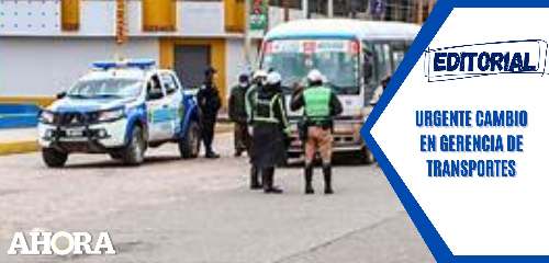 Urgente cambio en Gerencia de Transportes 