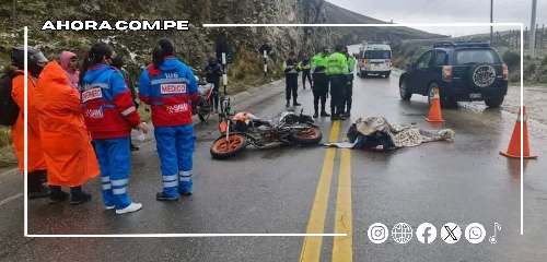 Motociclista pierde la vida en carretera a Cerro de Pasco
