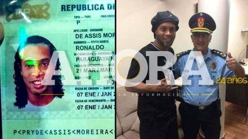 Ronaldinho, retenido en Paraguay con pasaporte falso