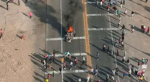 Segundo día de paro: Manifestantes bloquearon varios tramos de la Panamericana Sur