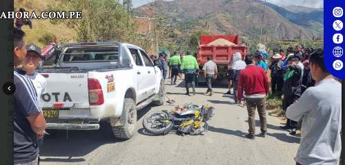 Triple choque en Pachitea deja un joven motociclista gravemente herido