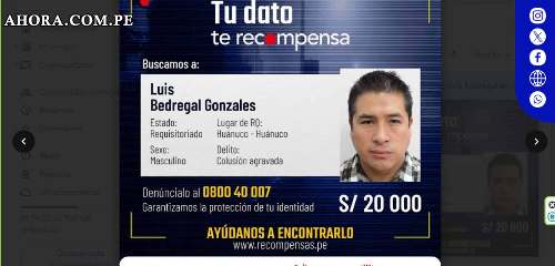 Empresario Luis Bedregal en programa de recompensas por caso laptops