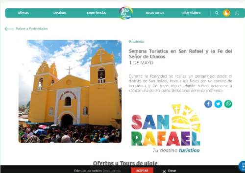 Señor de Chacos se celebrará del 1 al 4 de mayo, anunció PromPerú