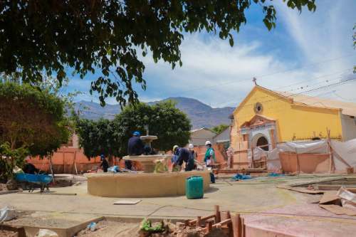 Reconstrucción de parques y plazas presenta 60 % de avance