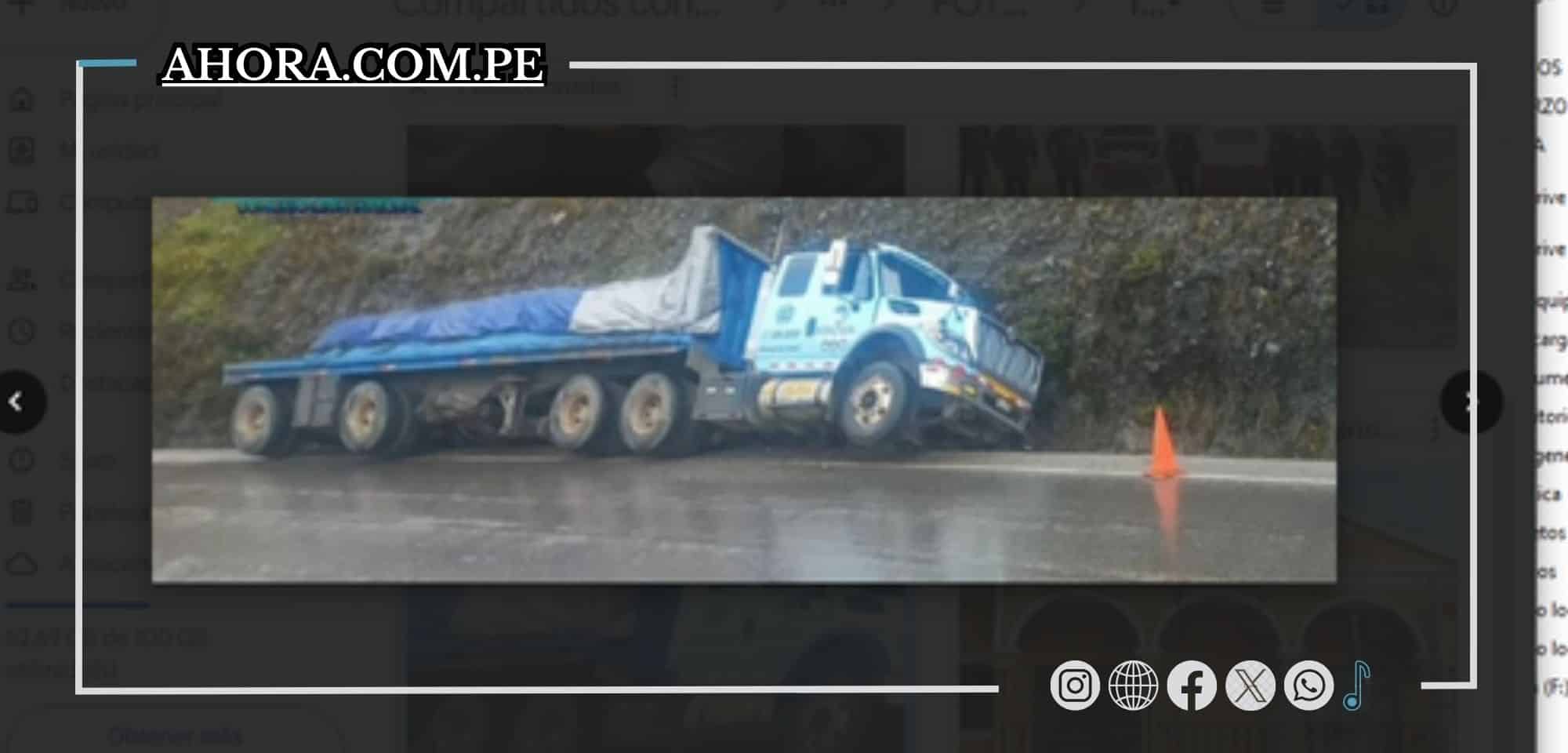 Despiste de tráiler aparentemente por mala maniobra de chofer