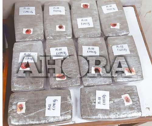 Más de 10 kilos de droga en encomienda enviada en bus de Transmar