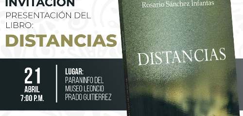 Docente Rosario Sánchez presentará su libro “Distancias” este viernes en Huánuco