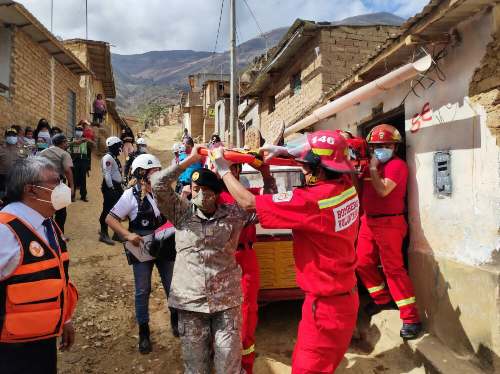 Huánuco simuló huaico por activación de quebrada Angorragra