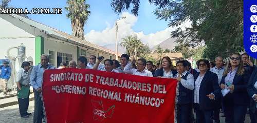 Trabajadores del Gore Huánuco protestan por salarios inferiores al mínimo