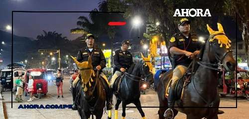 A pocas horas de la ExpoAmazónica, Policía Montada brinda seguridad en calles de Tingo María 