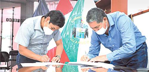 Firman convenio para sistema de riego de Huamalíes