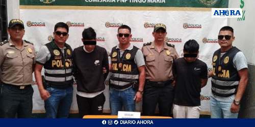 Capturan a presuntos autores de robo agravado en Huánuco