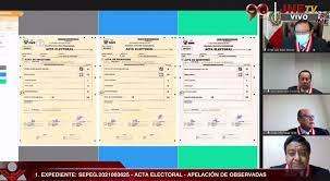 JNE anunciará esta tarde decisión sobre ocho apelaciones de actas observadas