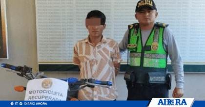 Capturan a presunto ladrón de motocicleta en Pumahuasi
