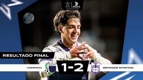 ¡Gran golpe! Defensor Sporting sorprende y vence 2-1 al Liverpool