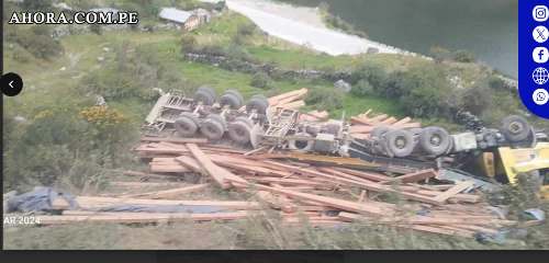 Trágico accidente en Yanahuanca: Tráiler con carga de maderas sufre caída aparatosa
