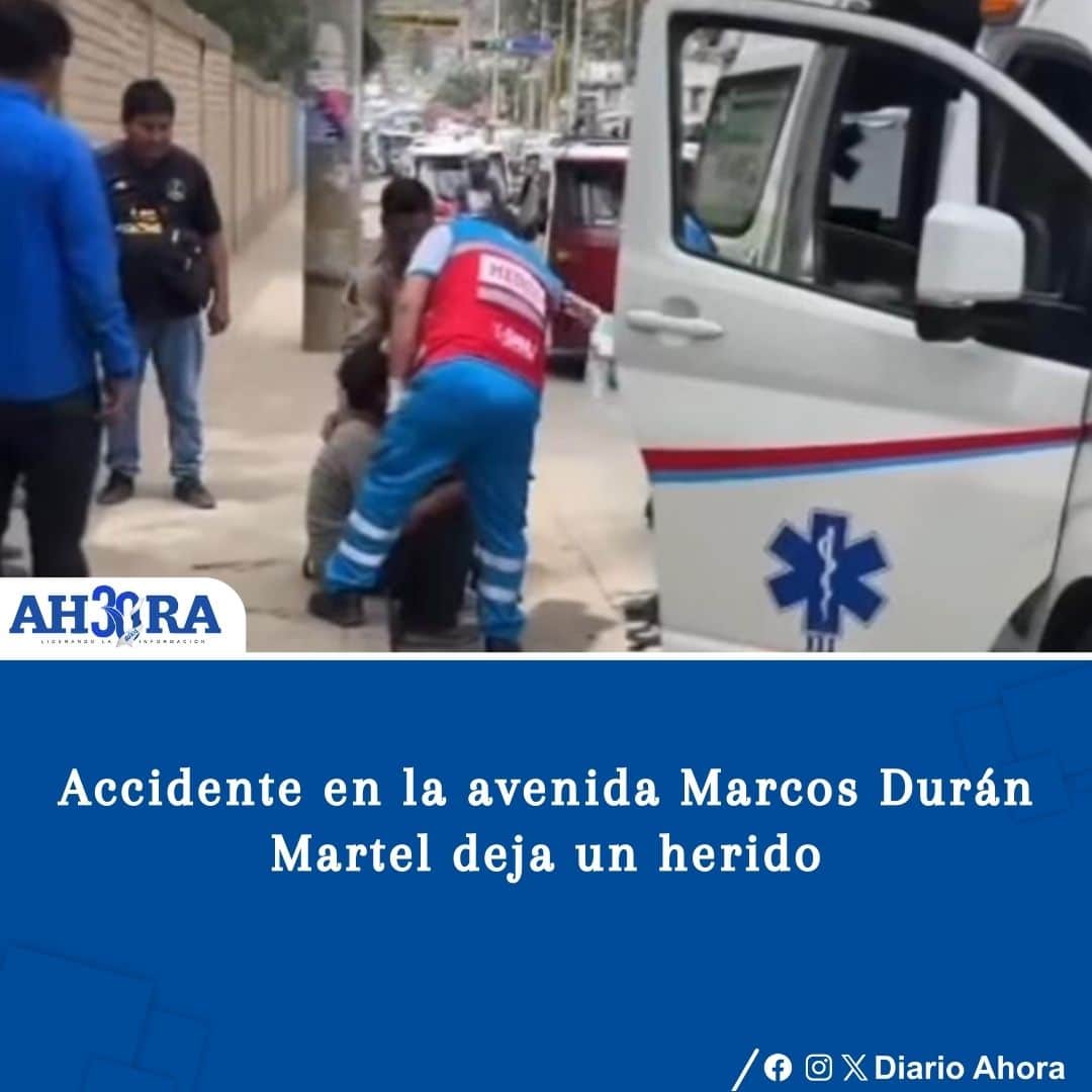 Accidente en la avenida Marcos Durán Martel deja un herido