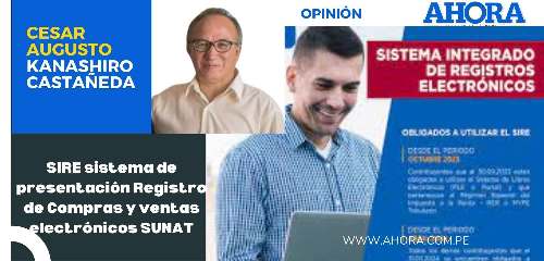 SIRE sistema de presentación Registro de Compras y ventas electrónicos SUNAT
