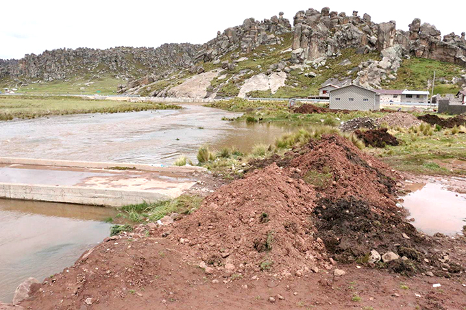 Viviendas inundadas por desborde del río en Canchacucho
