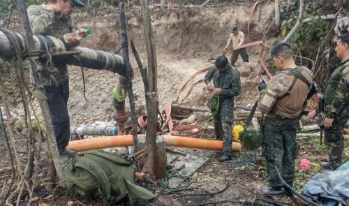 Destruyen maquinaria y enseres de mineros ilegales en Reserva Comunal El Sira