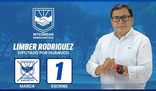 Habilitan candidatura de Limber Rodríguez por Integridad Democrática en Huánuco