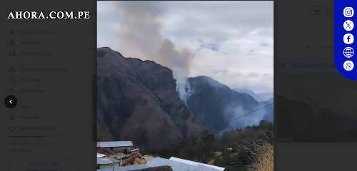 Incendio forestal arrasa con plantaciones de eucalipto en Tantamayo