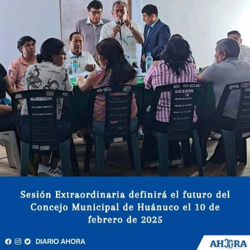 Sesión Extraordinaria definirá el futuro del Concejo Municipal de Huánuco el 10 de febrero de 2025