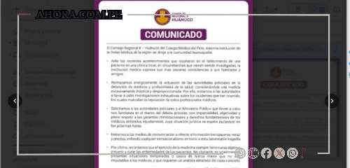 Entidades médicas respaldan a profesionales de la salud tras fallecimiento de paciente