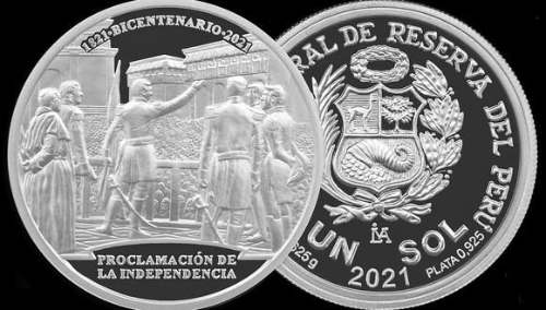 BCR lanza moneda de plata alusiva al bicentenario de la Proclamación de la Independencia