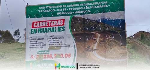 Cuatro proyectos sin personal técnico, sin maquinaria y con campamentos abandonados en Huamalíes y Dos de Mayo