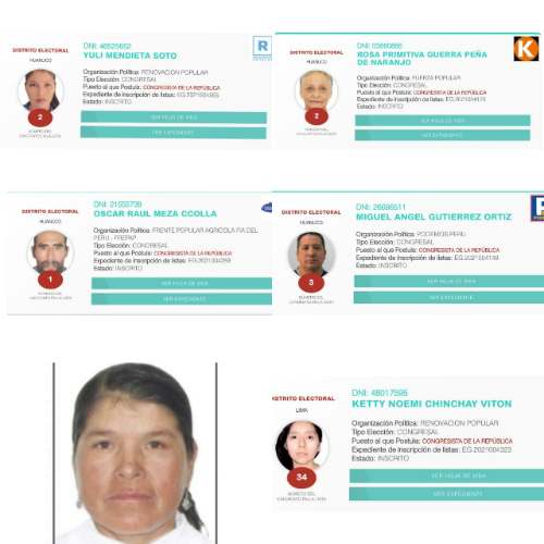 Huánuco: Al menos seis candidatos al Congreso no nacieron ni residen en la región