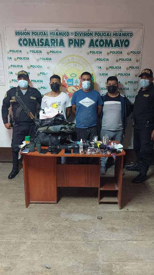 Capturan a integrantes de la banda de raqueteros en Acomayo