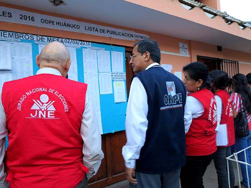 ODPE Huánuco publicó lista definitiva de miembros de mesa